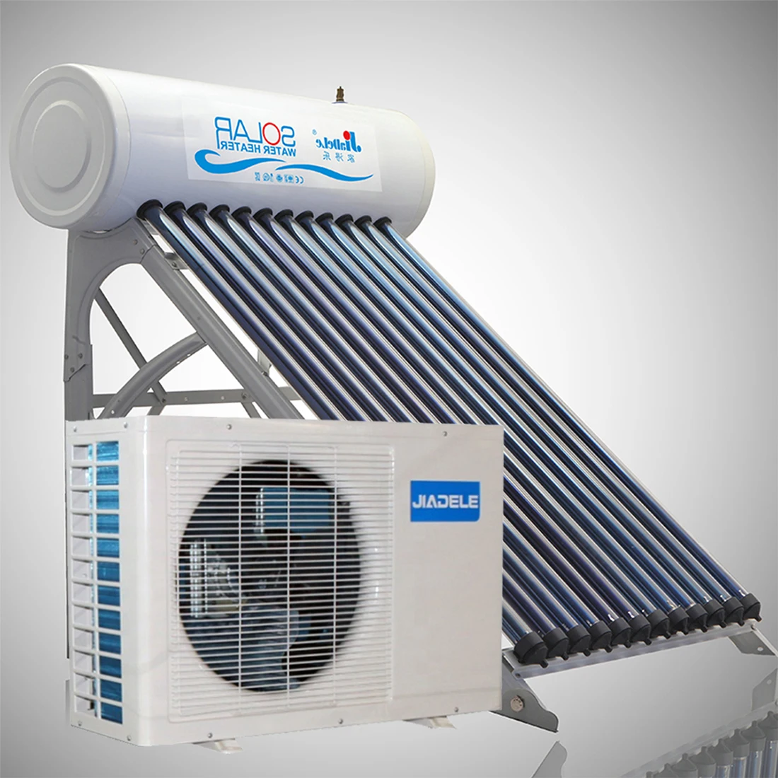 JIADELE  Air solar heat pump high pressurized solar water heater home water heating 100 200 300 Liters Vacuum Tube Solar Geyser