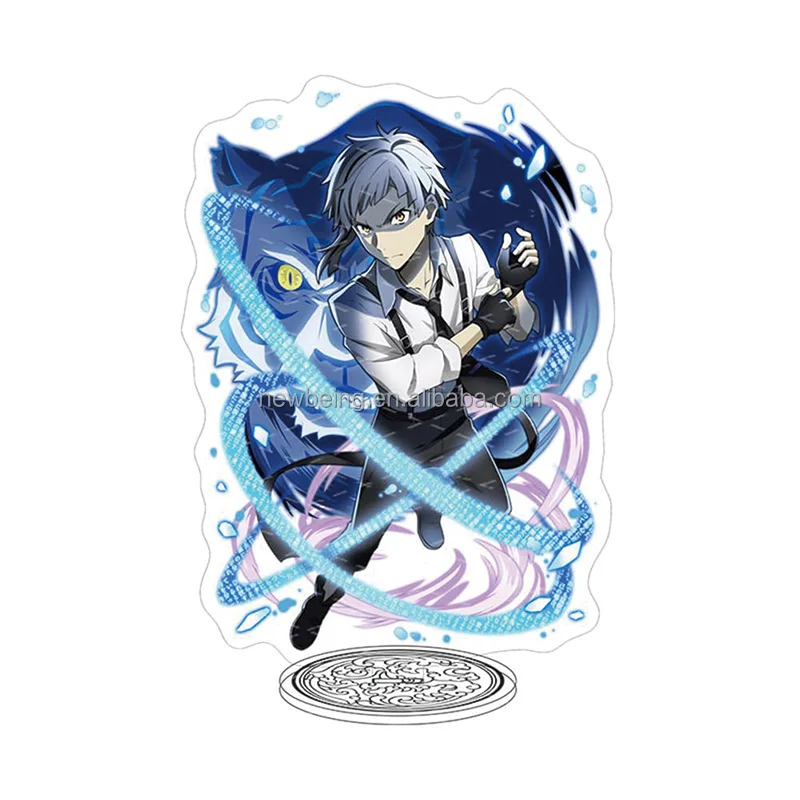 Anime Nakahara Chuuya Acrylic Stand Figure, Cartoon Dazai Osamu Acrylic Display Desk Decoration