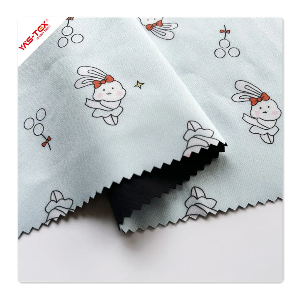 Customizable Printed 50D Plain  fabric bonded TPU and 50D Brushed Knitted fabric 3 layers waterproof fabrics for clothing