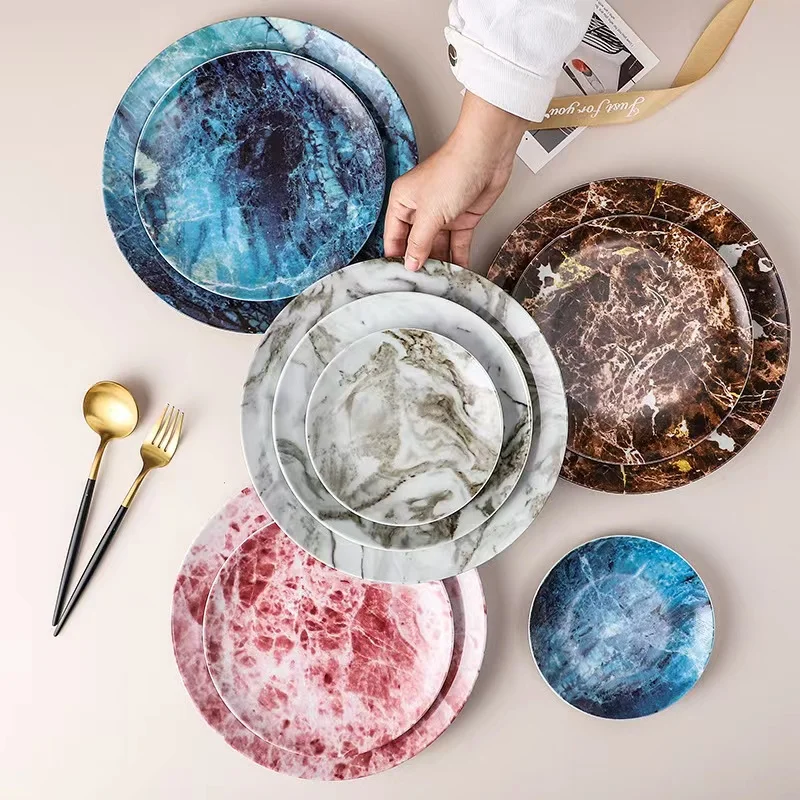 Royal Design Fine Bone China Appetizer Porcelain Plates Sets For Hotel