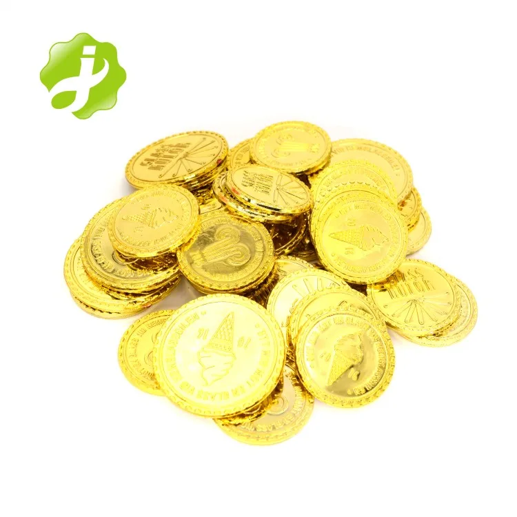 Promotion Custom Cheap Factory supply plastic pirate game gold coin