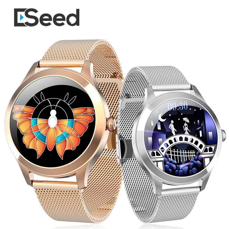 Eseed KW10 Pro кровяное давление сердечный ритм женские Смарт-часы IP68 Водонепроницаемые металлические спортивные Смарт-часы фитнес-браслет