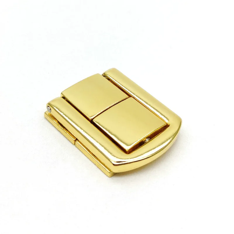Wholesale fashion lock manufacturer gold zinc alloy metal wooden jewelry box hardware accessories latch lock