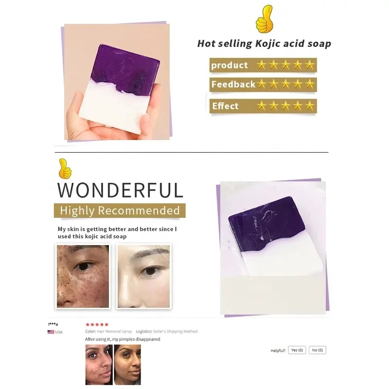 Private Label Face Body Skin Handmade Soap organic Lavender Loofah Soap savon naturel Bar Soap
