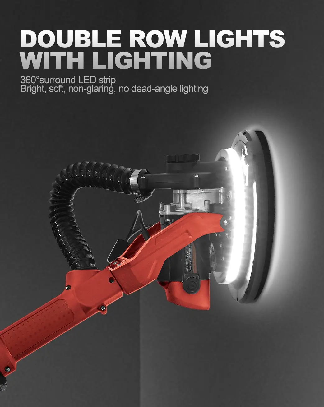 HM21K2 Factory Supply Electricity Sander Foldable Ceiling Sander Dust-Free Vacuum Drywall Sander