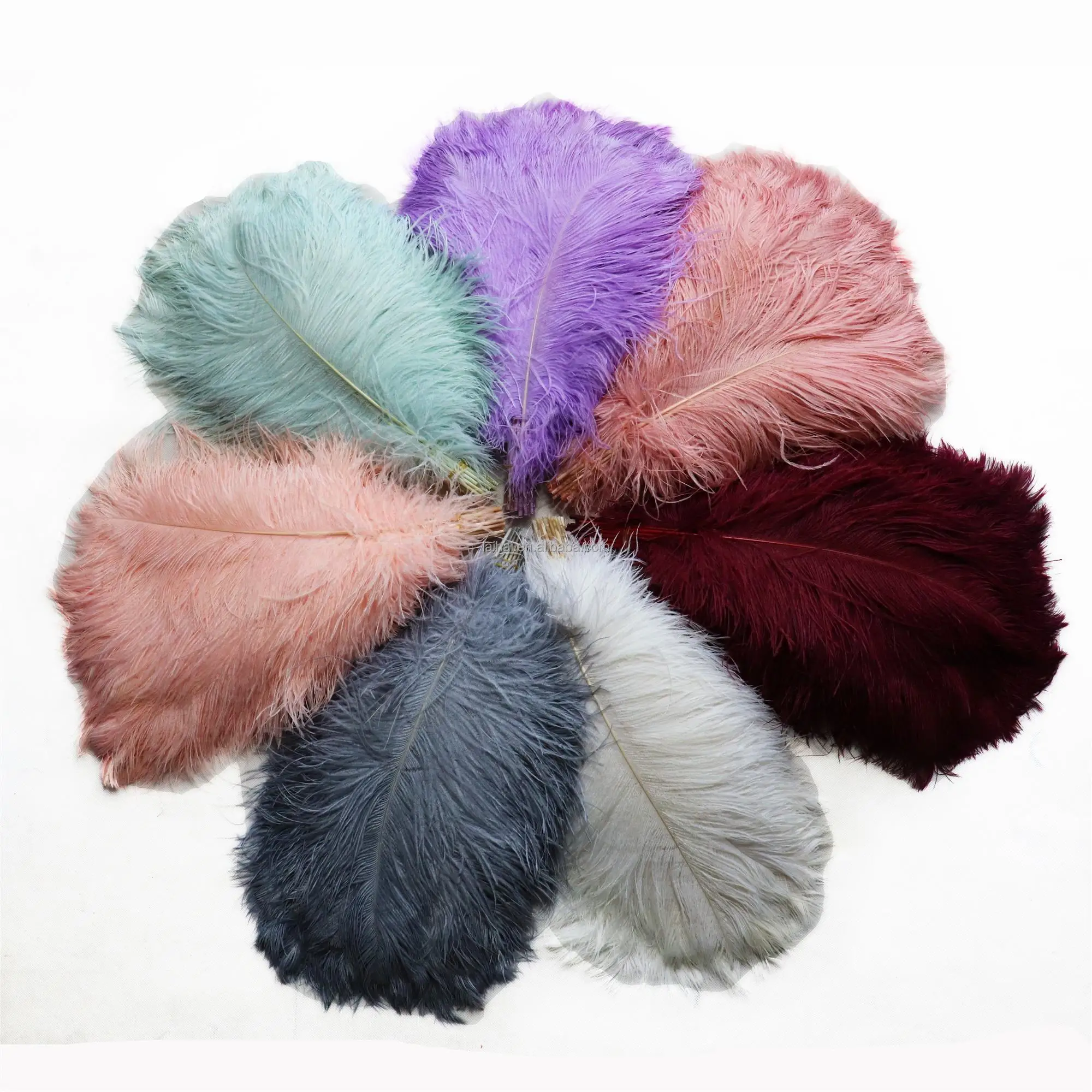 Оптовая продажа, поставщик перьев 50-55 см, Большое белое страусиное перо, краситель, страусиное перо, украшение для продажи