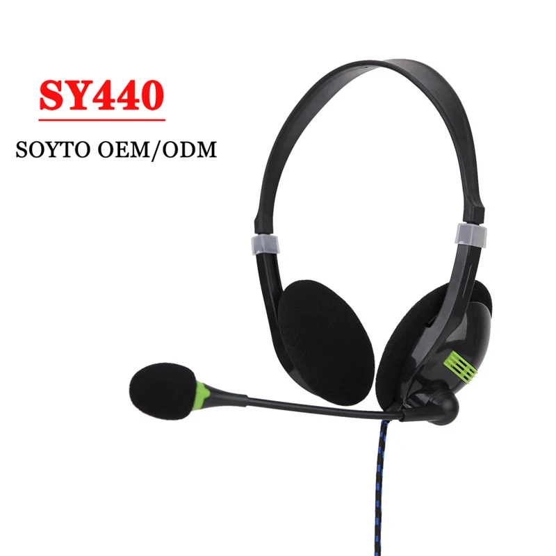 Factory custom SY440 OEM USB HEADSET Wholesale Usb headphones call center headsets for pc/laptop/music