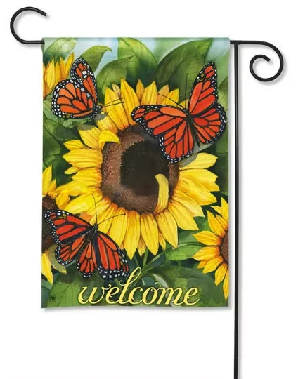Manufactory Outdoor Decorative Banner Valentine Days Fall Winter Garden Flag with metal Stand Holder