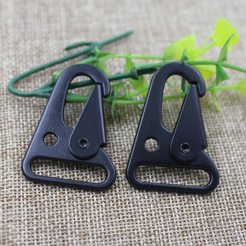 High quality Bag belt accessories Black Spring Metal Buckle Clip black snap hook for Backpack