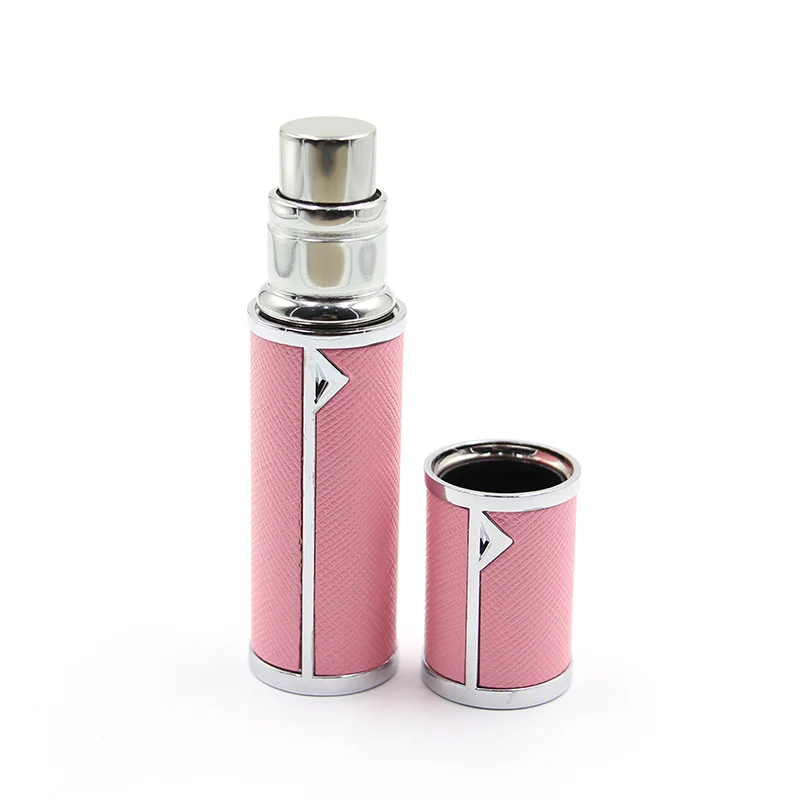 Wholesale bottom filling sub-bottle 5ML Haute Couture leather perfume spray travel pocket sample empty bottle
