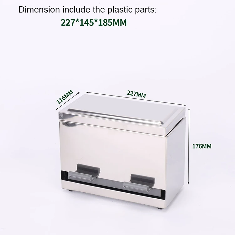 Pencil Dispenser for Classroom Office Stainless Steel Holder Easy-Push Tabs Non-Slip Rubber Feet Metal Container for 200 Pencils