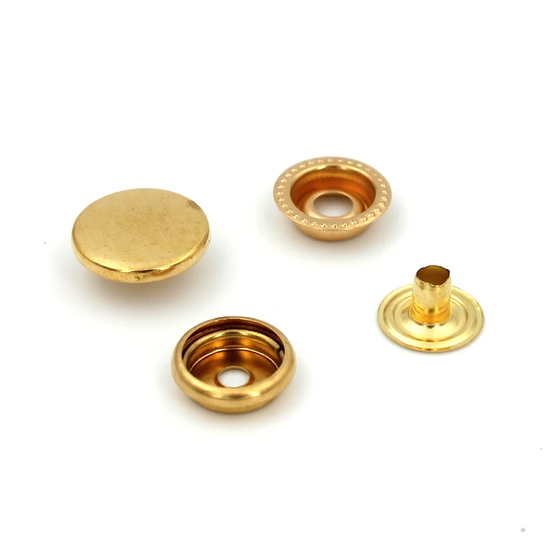 eco-friendly copper 201 snap buttons custom Metal Snap Buttons copper Buckle metal snap buttons for clothes jacket bag