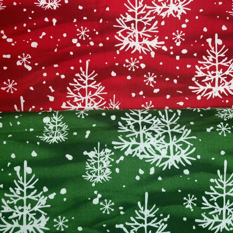 Hot Selling Beautiful Customized Snowflake Printing New Year Design Cotton Fabric