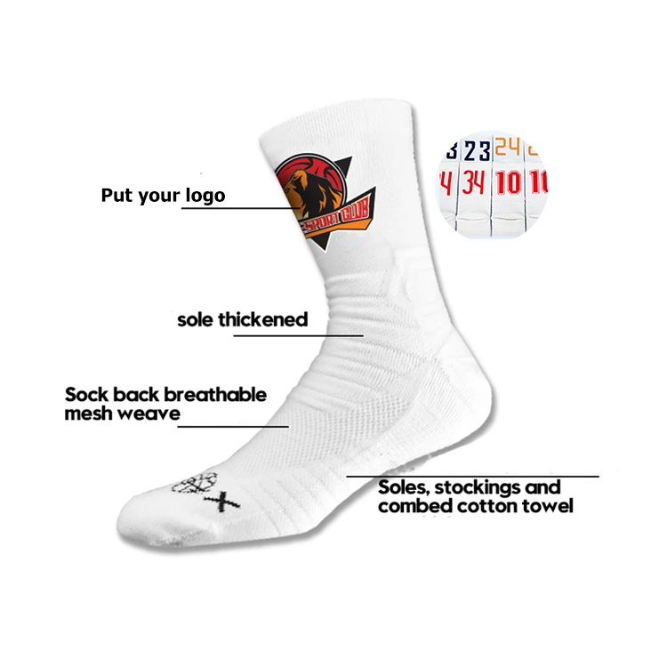 Professional Basketball Socks Customized Elite Socks Towel Bottom Thickened Basketball Team Tube SocK