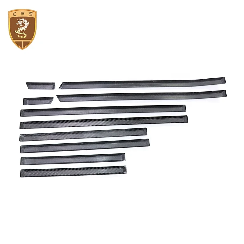Glossy Black Carbon Fiber G500 Car Door Panel Strip Trim For Mercedes Bens G Class W463