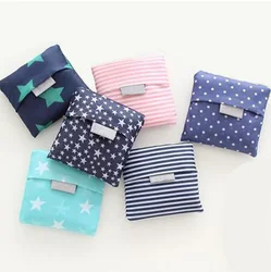 Printed Foldable Shopping Bag Folding Pouch Tote Handbag Oxford Cloth Portable Large Capacity Eco-Friendly Storage Bag