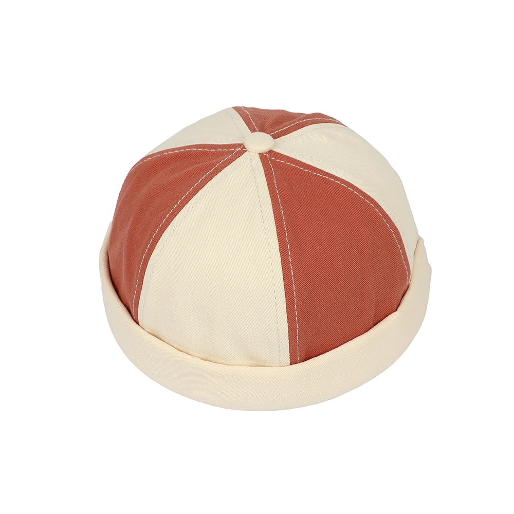 Custom Mens Retro Without Visor Brimless Cap,Visorless Docker Sailor Hat,No Brim Dome Melon Landlord Caps