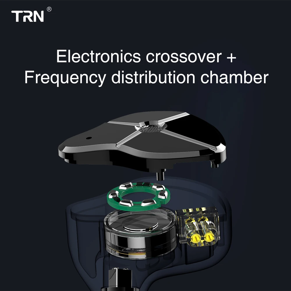 Гибридные наушники-вкладыши TRN ST1 1DD 1BA Hi-Fi DJ монитор спортивные наушники для бега гарнитура с кабелем QDC V90