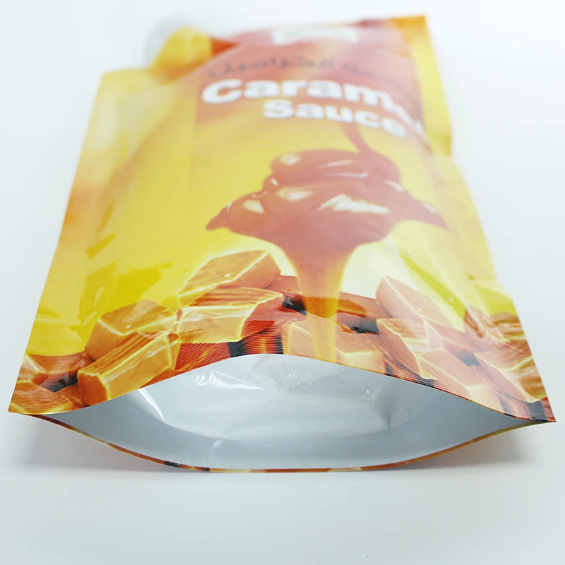 Flexible Polyethylene Controlled Dispensing Spout Opaque Ziplock Flexible Dairy And Yogurt Gusseted Bottom Spout Bags