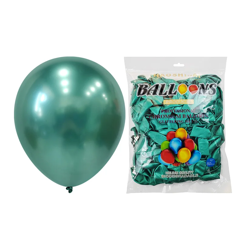 Wholesale high quality gold chrome balloon 9inch 1.8g metallic balloons for balloon arch birthday party
