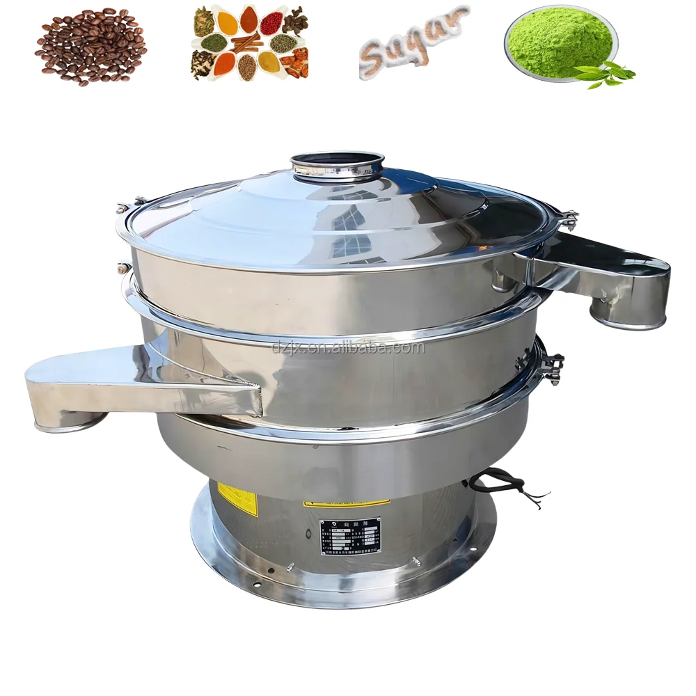 DZJX 5-200 Mesh Soy Milk Powder 100 Micron Circular Vibrating Filter Sieve Vibration Screen Sieving Machine For Coconut Milk