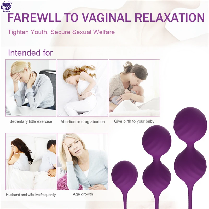  High quality silicone Smart Ball Vaginal Dumbbell Kegel Tighten