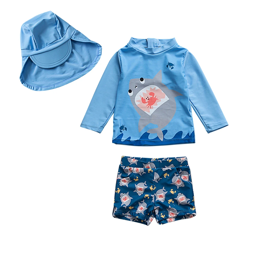 
Mudkingdom kid swimwear set little boys swimwear baby boy swim shorts & top children swimsuit boy Rash Guards with hat UPF50+ 