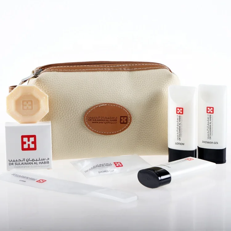 Portable Travel Airline Amenity Kit Hospital Toiletries Kit Hotel Amenity Kits Toiletry Bag for Airplane