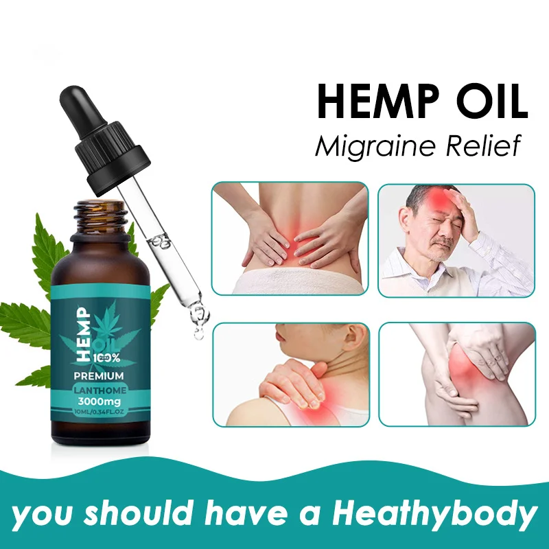 OEM Hemp Face Serum Organic Plant Essential Oils for Pain Relief Relaxation Pressure Sleep Better Improve Skin Hemp Oil