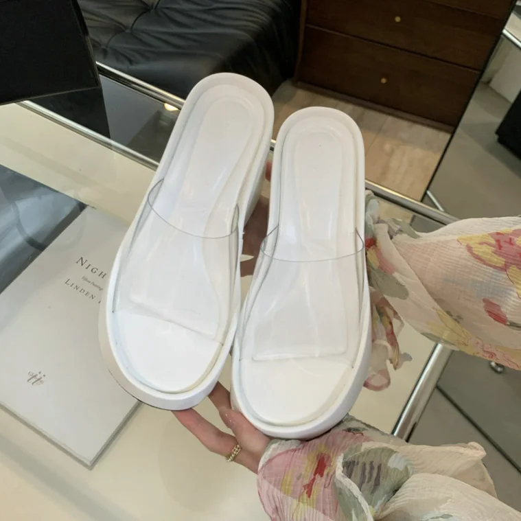 Ladies Shoes Summer Peep Toe Sequins Fringe Hem Wedge Heeled Slippers Bling Platform Slides Fashion Casual Outdoor Sandals