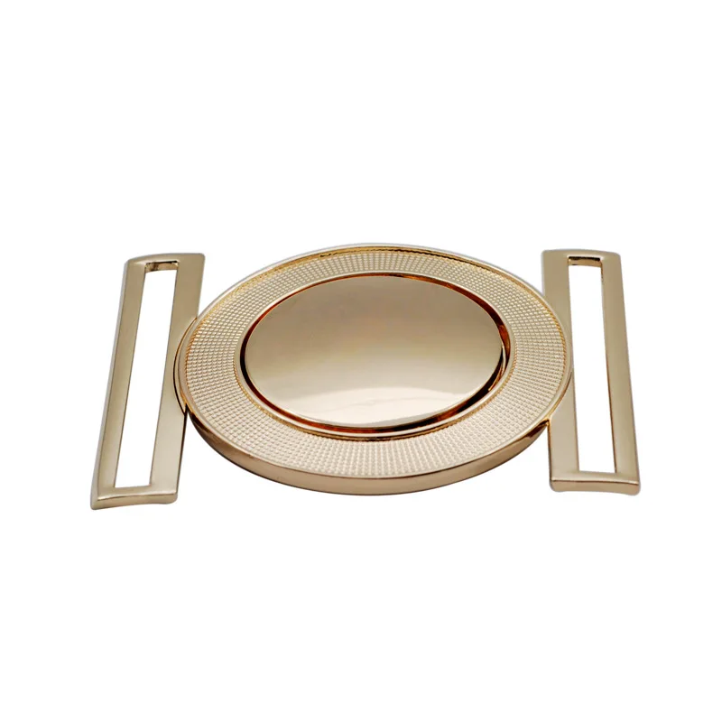 Stock wholesale women zinc alloy belt buckle with snap button for elastic belt