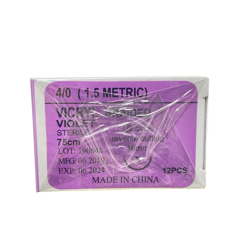 
Surgical PGA polyglactin Chromic Catgut Silk Nylon Polypropylene Synthetic Absorbable Vicryl Surgical Suture 