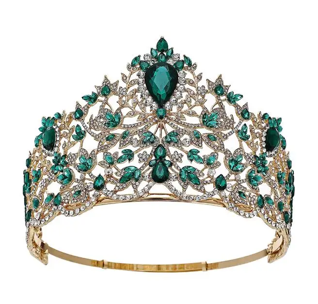 Cheap Factory Price Halloween Crystal Tairas For Pageants Large Rhinestone Crown