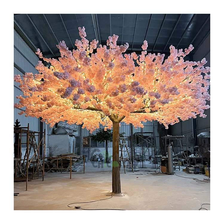 Wholesale Indoor LED Big Large Cherry Blossom tree Decoration Led Artificial Light Tree With Lights