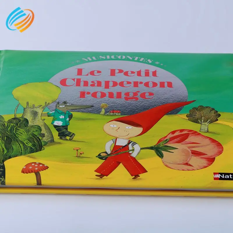 картонная полноцветная книга с рассказами в жёсткой обложке, с ламинированными страницами, изготовление на заказ в Китае