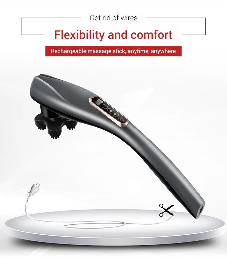 Новый массажер-Дельфин беспроводной электрический ручной массажный молоток для всего тела с вибрацией спины ног шеи плеч и