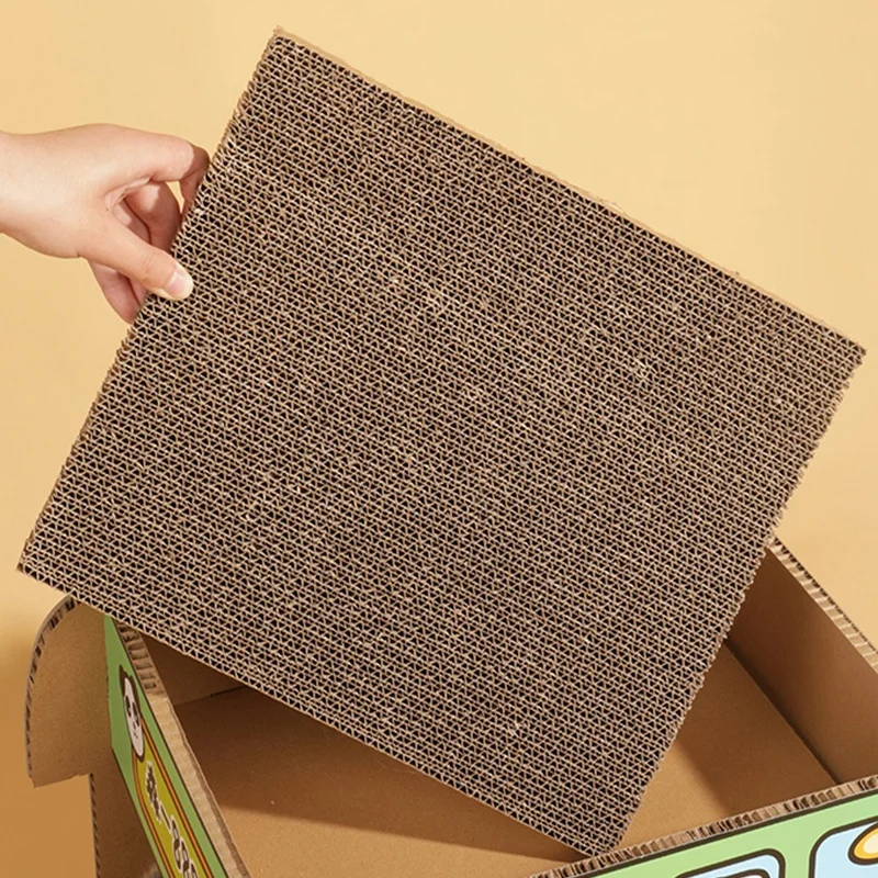 2022 TINYPET Own Design Cat Products Bus Shape Cat Scratcher Corrugated Paper Cat Scratch Post