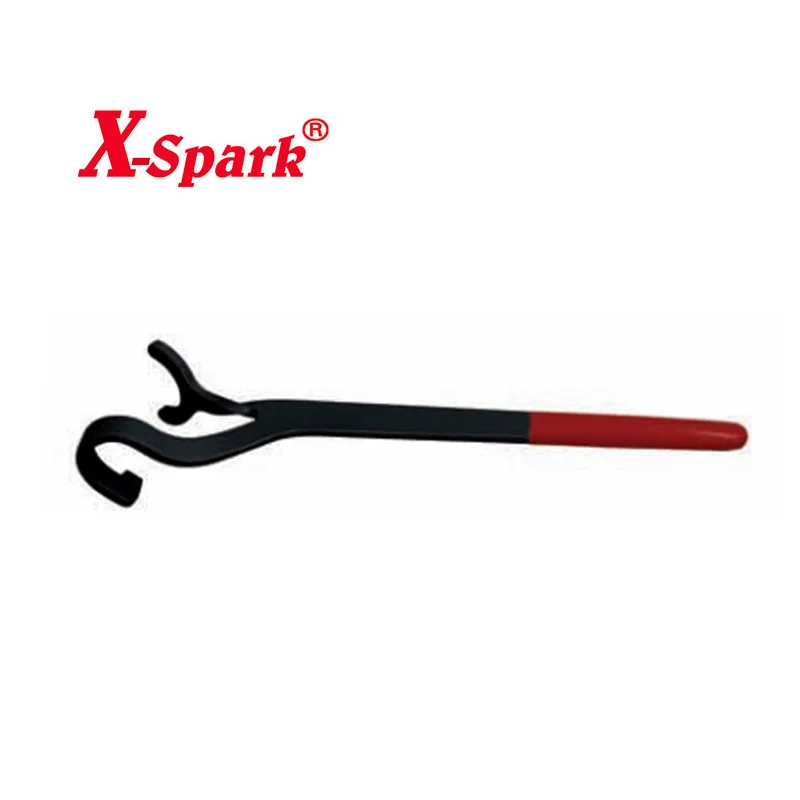 X-SPARK Non-Sparking  Steel Tools Black Epoxy Valve Spanner with red handle
