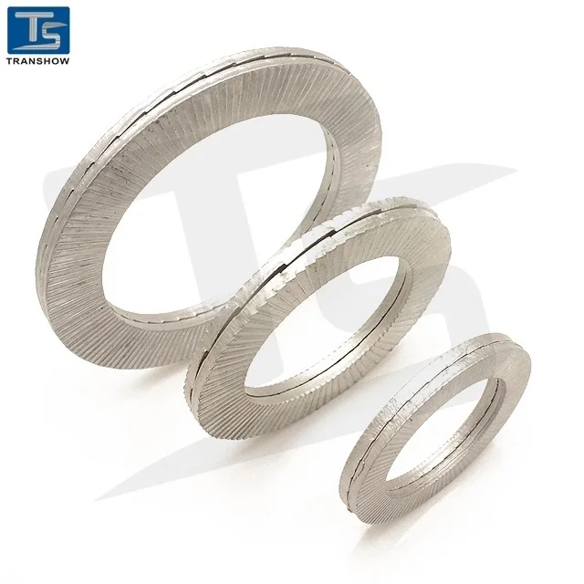 DIN25201 Double Fold Self Locking Wedge Lock Washers Both Springs Steels and SS316L Stainless Steels In-Stock