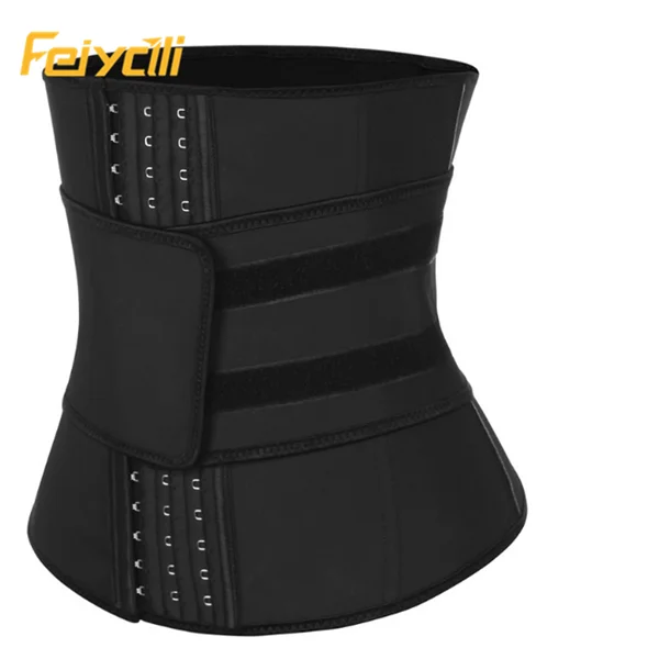 Feiyali 25 steel boned body shaper waist trainer breathable latex corset