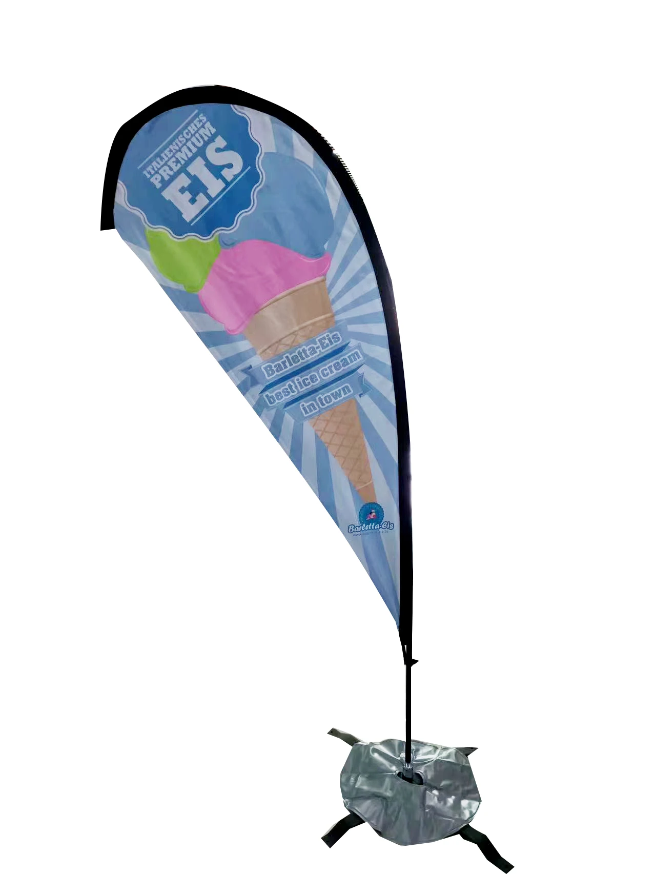 Outdoor Aluminium Pole Tear Drop Flying Teardrop Feather Banner Flag