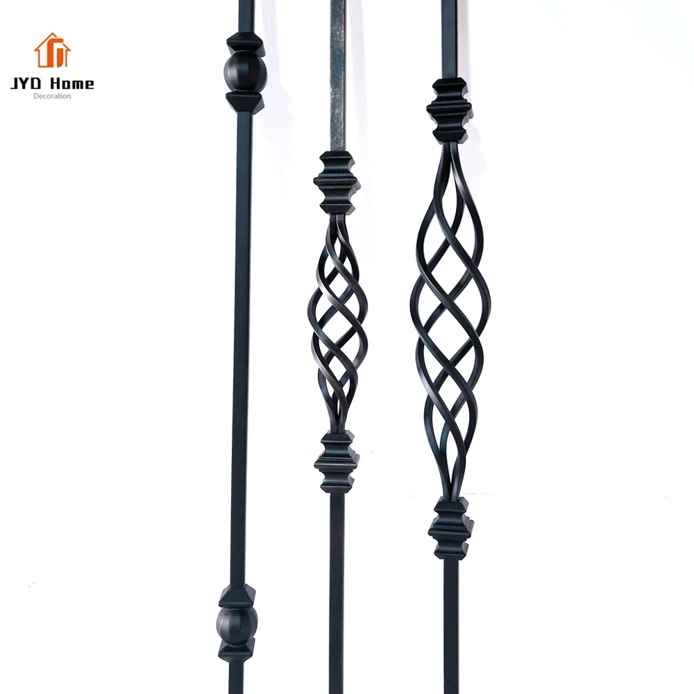 JYD Лидер продаж, США, Канада, 1/2 дюйма, сатин, черный ORB, полые железная корзина, балясины, крытая лестница, железная шаровая шпиндель