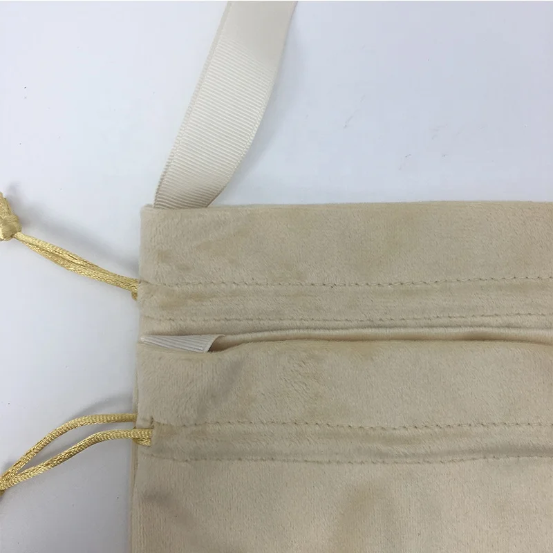 Custom Logo Printed Velvet Pouch Luxury Perfume Jewelry Gift Drawstring Velvet Bags