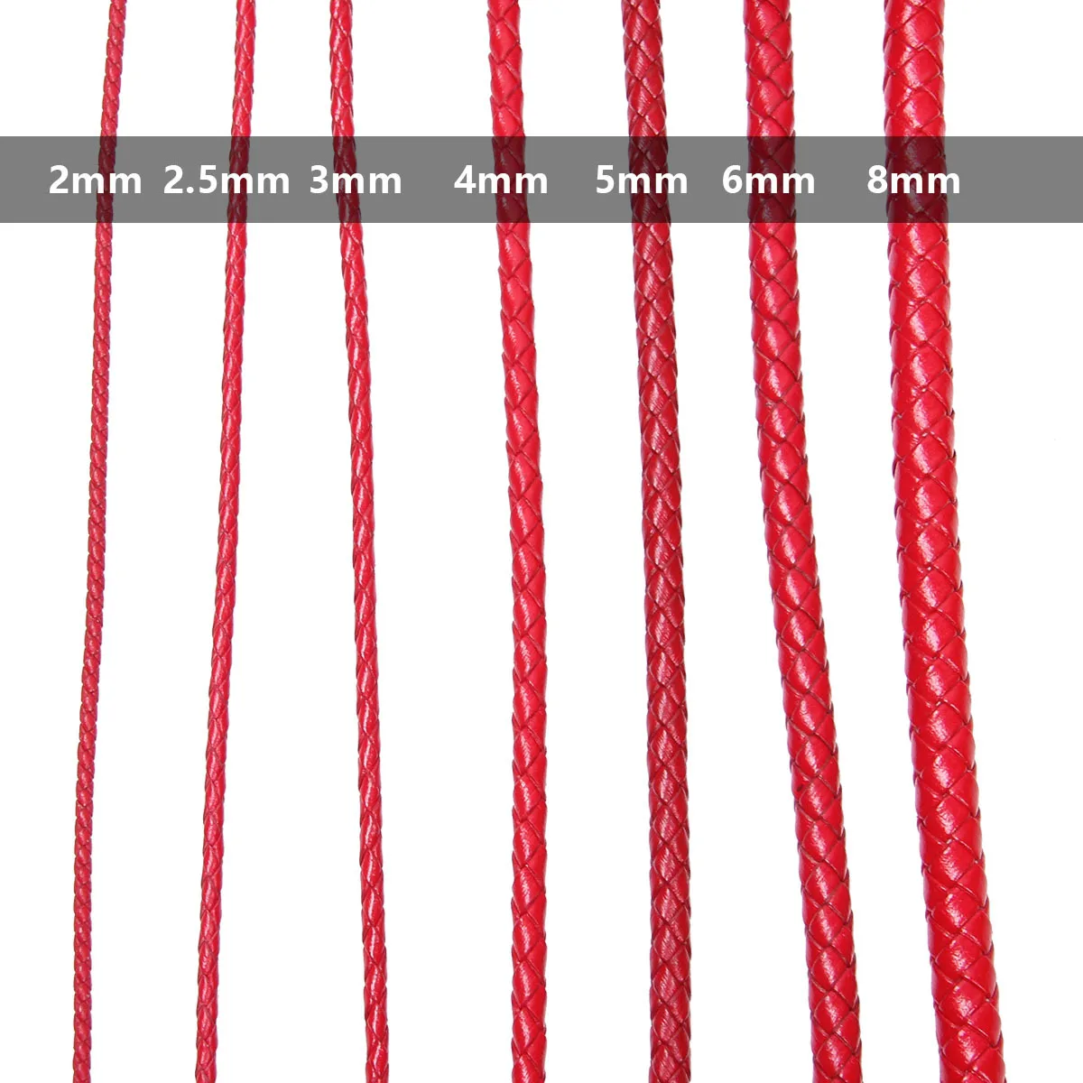 Handmade leather cowhide ropes 5 mm Brown Round Genuine Braided Leather Cord Bolo Tie Cording woven leather cord for bracelet