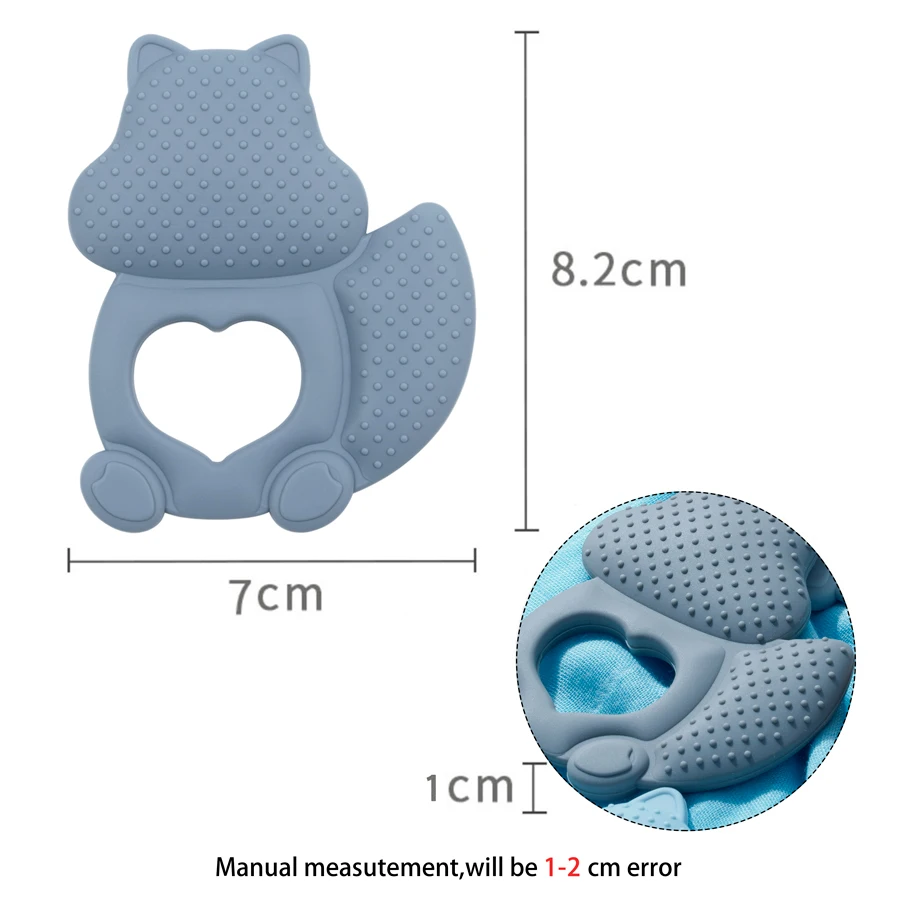 Easy To Grip Squirrel Shape Baby Teethers Chewable Funny Baby Teether Gift Silicone Giraffe Teething Toy