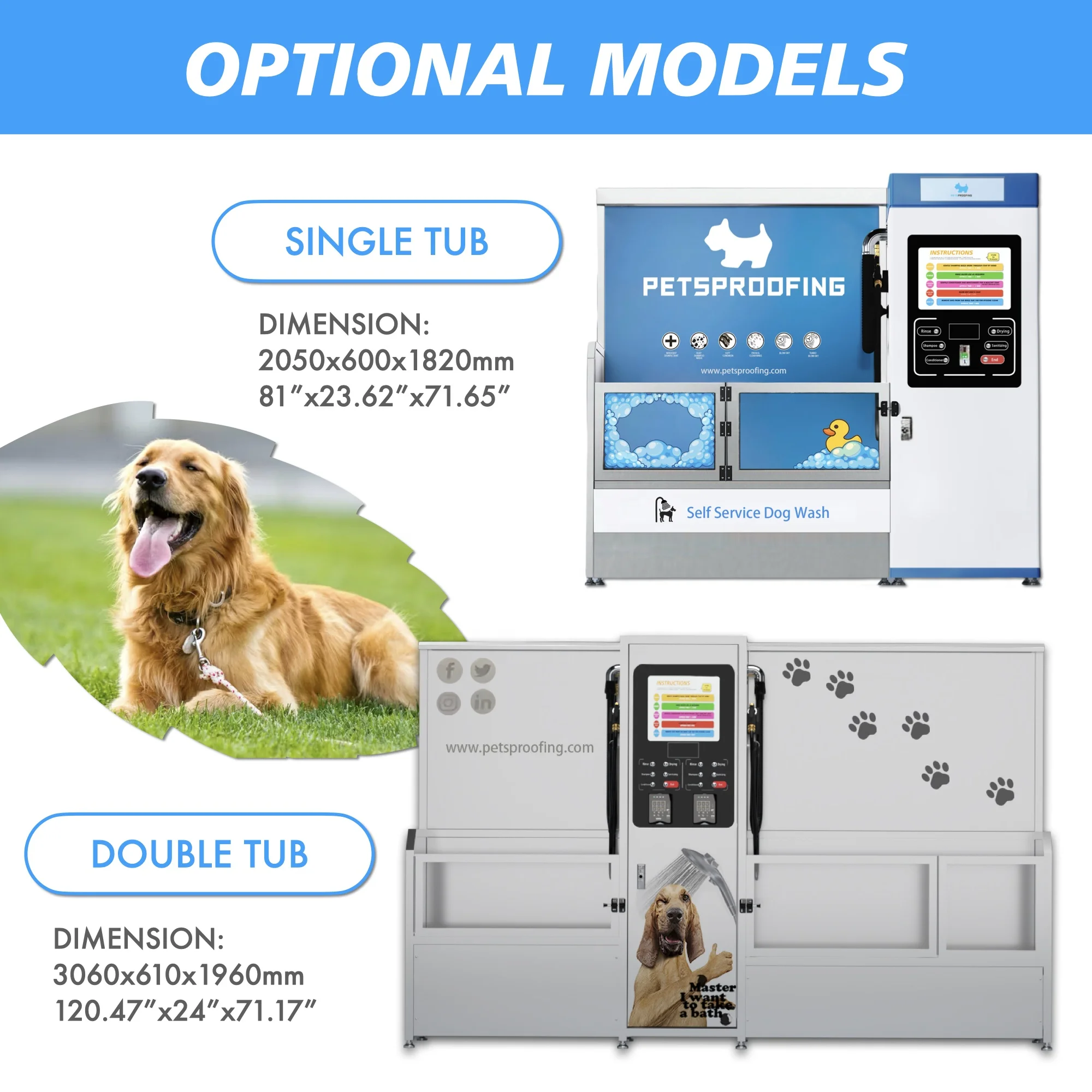 New Invention Portable Automatic Cat Dog Grooming Bath Machine Self-Service Dog Cat Washing Station Stainless Steel Material