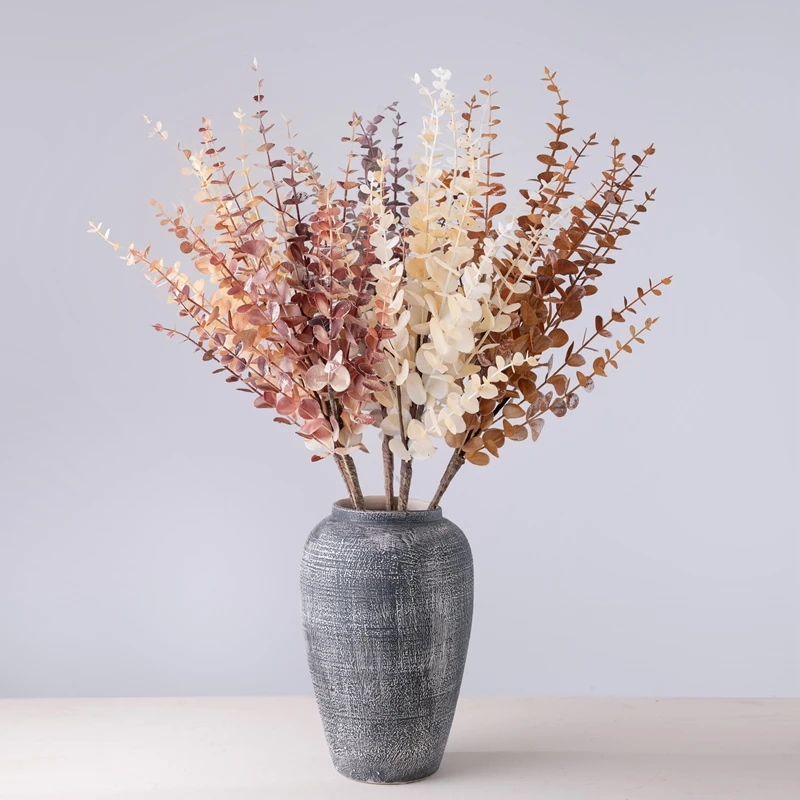MW89101 Eucalyputs Leaves Spray Artificial Eucalyptus Branches Greenery Stems for Vase Bouquets Garland Table Centerpieces Decor