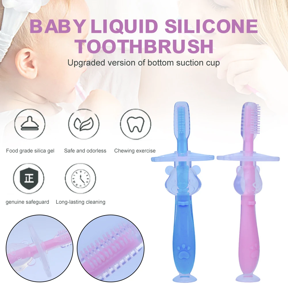 
Baby Silicone Toothbrush Silicone Baby Toothbrush Factory Direct Sales Finger Baby Silicone Toothbrush - 3-12 Mo With 1 