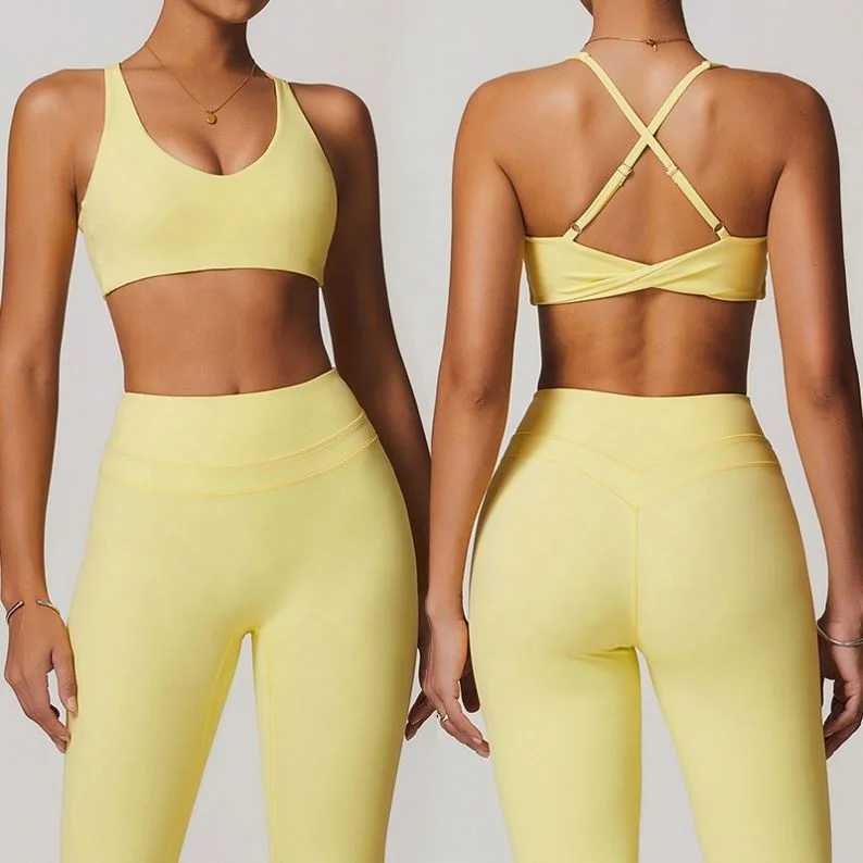 high quality sports fitness yoga bra women wear sexy beautiful back fitness yoga bra
