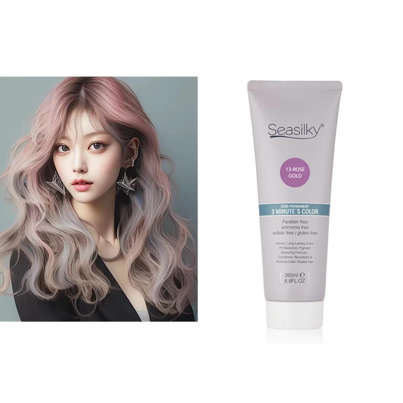 Semi-Permanent Hair Color Conditioner Used To  Maintain  Rose Gold  Hair Color